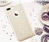 Eiroo Silvery iPhone 7 Plus Simli Gold Silikon Klf - Resim: 2