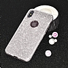 Eiroo Silvery iPhone X / XS Simli Selfie Yzkl Silver Silikon Klf - Resim: 2