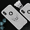 Eiroo Silvery iPhone X / XS Simli Selfie Yzkl Silver Silikon Klf - Resim: 1
