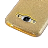 Eiroo Silvery Samsung Galaxy J5 Simli Gold Silikon Klf - Resim: 1