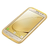 Eiroo Silvery Samsung Galaxy J7 2016 Simli Gold Silikon Klf - Resim: 5