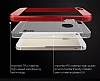Eiroo Slicoo iPhone SE / 5 / 5S Silver Metalik Kenarl effaf Silikon Klf - Resim: 3