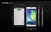 Eiroo Slicoo Samsung Galaxy A7 Dark Silver Metalik Kenarl effaf Silikon Klf - Resim: 2