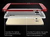 Eiroo Slicoo Samsung Galaxy S6 Edge Plus Rose Gold Metalik Kenarl effaf Silikon Klf - Resim: 2
