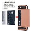 Eiroo Sliding Card iPhone 7 / 8 Ultra Koruma Rose Gold Klf - Resim: 1