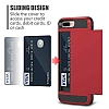 Eiroo Sliding Card iPhone 7 Plus / 8 Plus Ultra Koruma Krmz Klf - Resim: 7