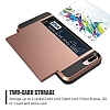Eiroo Sliding Card iPhone 7 Plus / 8 Plus Ultra Koruma Rose Gold Klf - Resim: 6