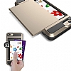 Eiroo Sliding Card iPhone SE / 5 / 5S Ultra Koruma Gold Klf - Resim: 4