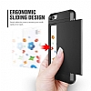 Eiroo Sliding Card iPhone SE / 5 / 5S Ultra Koruma Siyah Klf - Resim: 3