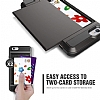 Eiroo Sliding Card iPhone SE / 5 / 5S Ultra Koruma Siyah Klf - Resim: 2