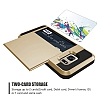 Eiroo Sliding Card Samsung Galaxy S7 Edge Ultra Koruma Gold Klf - Resim: 5
