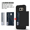 Eiroo Sliding Card Samsung Galaxy S7 Edge Ultra Koruma Siyah Klf - Resim: 5