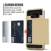 Eiroo Sliding Card Samsung Galaxy S8 Plus Ultra Koruma Gold Klf - Resim: 4