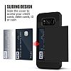 Eiroo Sliding Card Samsung Galaxy S8 Plus Ultra Koruma Siyah Klf - Resim: 5