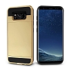 Eiroo Sliding Card Samsung Galaxy S8 Ultra Koruma Gold Klf - Resim: 1