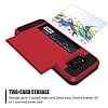 Eiroo Sliding Card Samsung Galaxy S8 Ultra Koruma Krmz Klf - Resim: 3