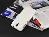 Eiroo Slim Craft HTC Desire 620 Pencereli Standl Beyaz Deri Klf - Resim: 2