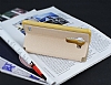 Eiroo Slim Craft LG G4 Pencereli Standl Gold Deri Klf - Resim: 3