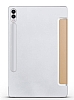 Eiroo Smart Samsung Galaxy Tab S9 FE Plus Kapakl Standl Gold Deri Klf - Resim: 3