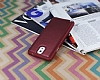Eiroo Smother Samsung N9000 Galaxy Note 3 Silikon Kenarl Bordo Deri Klf - Resim: 2