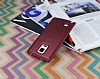 Eiroo Smother Samsung Galaxy Note Edge Silikon Kenarl Bordo Deri Klf - Resim: 1