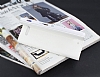 Sony Xperia C3 Gizli Mknatsl Standl Beyaz Deri Klf - Resim: 2