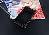 Sony Xperia C4 Gizli Mknatsl Pencereli Siyah Deri Klf - Resim: 1