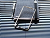 Eiroo Sony Xperia E4 Gold izgili Round Metal Bumper ereve Silver Klf - Resim: 1