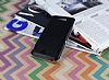 Sony Xperia E4 Ultra nce Deri Siyah Silikon Klf - Resim: 2
