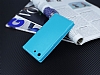 Sony Xperia M5 Gizli Mknatsl ereveli Mavi Deri Klf - Resim: 2