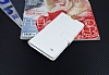 Eiroo Sony Xperia T3 Czdanl Yan Kapakl Beyaz Deri Klf - Resim: 3