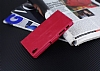 Eiroo Sony Xperia X Czdanl Yan Kapakl Pembe Deri Klf - Resim: 4