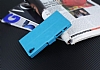 Eiroo Sony Xperia X Czdanl Yan Kapakl Mavi Deri Klf - Resim: 4