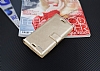 Eiroo Sony Xperia X Czdanl Yan Kapakl Gold Deri Klf - Resim: 3