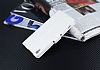 Eiroo Sony Xperia XA Czdanl Yan Kapakl Beyaz Deri Klf - Resim: 1