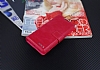 Eiroo Sony Xperia XA Czdanl Yan Kapakl Pembe Deri Klf - Resim: 4