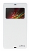 Eiroo Sony Xperia Z Vantuzlu Pencereli Beyaz Deri Klf - Resim: 4