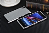 Eiroo Sony Xperia Z1 Karbon Fiber Metal Grnml Gri Klf - Resim: 1