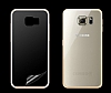Eiroo Samsung Galaxy S6 Edge Plus ift Katmanl Gold Metal Kenarl effaf Kristal Klf - Resim: 3