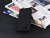 Sony Xperia Z3 Compact Gizli Mknatsl Yan Kapakl Siyah Deri Klf - Resim: 2