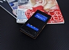 Sony Xperia Z3 Gizli Mknatsl Pencereli Siyah Deri Klf - Resim: 2