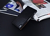 Sony Xperia Z3 Gizli Mknatsl Pencereli Siyah Deri Klf - Resim: 1