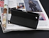 Eiroo Sony Xperia Z3 Compact Vantuzlu Pencereli Siyah Deri Klf - Resim: 2