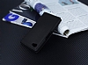 Sony Xperia Z5 Compact Gizli Mknatsl ereveli Siyah Deri Klf - Resim: 2