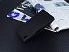 Sony Xperia Z5 Premium Gizli Mknatsl ereveli Siyah Deri Klf - Resim: 2