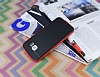 Eiroo Stripe Samsung i9800 Galaxy S6 Krmz Kenarl Siyah Silikon Klf - Resim: 2