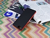 Eiroo Stripe Sony Xperia M5 Krmz Kenarl Siyah Silikon Klf - Resim: 2