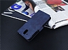 Eiroo Thunder HTC Desire 526 Standl Czdanl Lacivert Deri Klf - Resim: 4