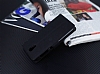 Eiroo Thunder HTC Desire 620 Standl Czdanl Siyah Deri Klf - Resim: 2