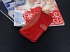 Eiroo Thunder HTC Desire 626 Standl Czdanl Krmz Deri Klf - Resim: 3